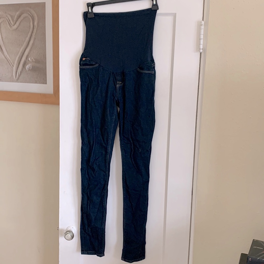 Hudson Dark Denim Maternity Skinny Jeans